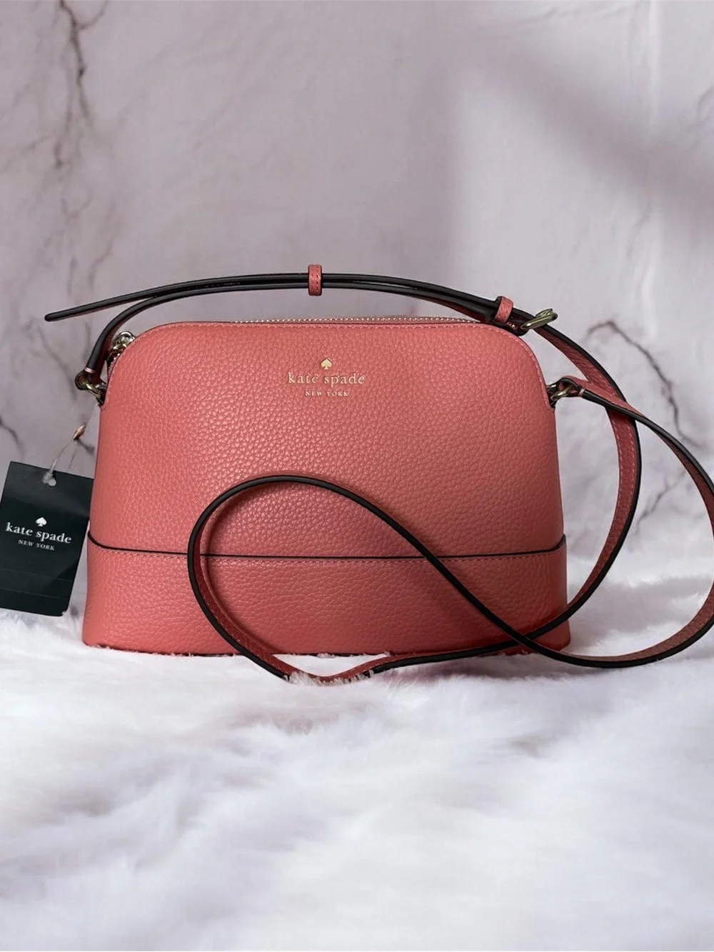 Kate Spade Southport Ave Pebbled Leather Terracotta Crossbody Bag